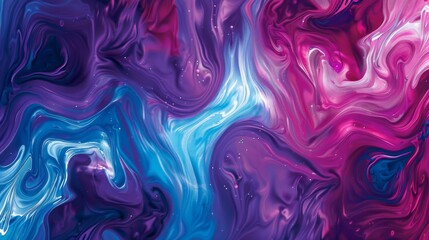 Obraz premium This image showcases a mesmerizing array of vibrant, swirling colors resembling a cosmic or galactic scene, evoking creativity, mystery, and wonder in a dynamic composition.