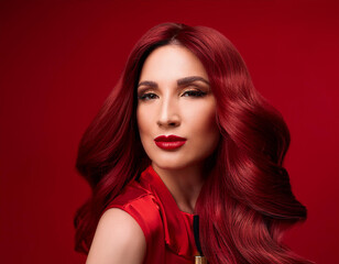 Fototapeta premium portrait of a woman with red hair