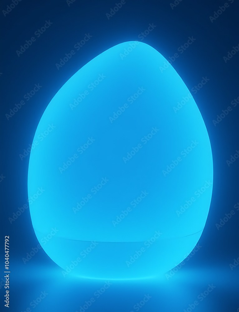 Aufkleber light blue podiuam has a light neon effect surrounding a product displayed as a vector graphic.