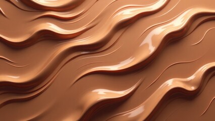 Background of waves of melted chocolate (white, milk, bitter, dark). World Chocolate Day concept