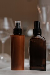 Cosmetic Bottle Mockup on Light Background