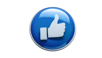 Obraz premium thumb up icon without background. LIKE botton for social media 