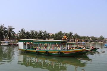 Fototapeta premium Traditional boast in the harbor of Hoi An