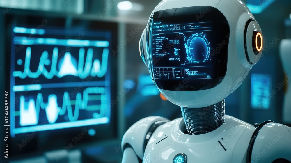 Poster exploring the future of robotics a glimpse into advanced technology and human-robot interaction