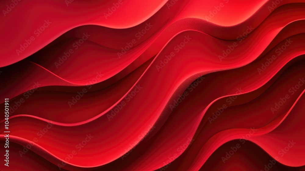 Poster dynamic waves of red a visual symphony of flow and texture in abstract art