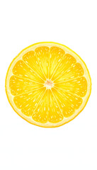 Lemon fruit slice isolated png. Lemon slice on transparent background. PNG format. Lemon slice no background. Full depth of field isolated with white highlights, png