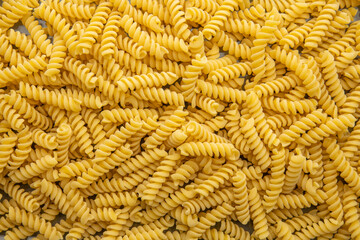 Overhead view of wholegrain pasta