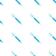 Syringe repeated background Vaccination promo seamless pattern with medical tools. Vaccine promo concept. medical health care design for seasonal immunization advertising, viral prevention cards