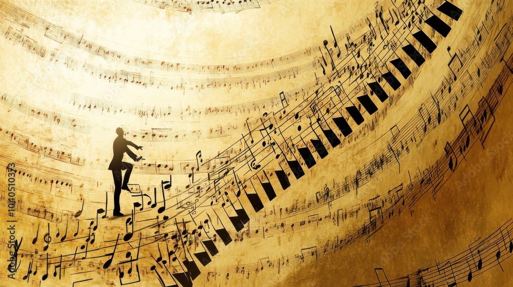 Aufkleber a creative depiction of a person climbing a ladder made of books towards a cloud of floating emails,