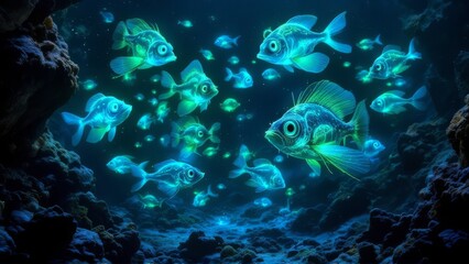 Naklejka premium fish living at the bottom of the ocean