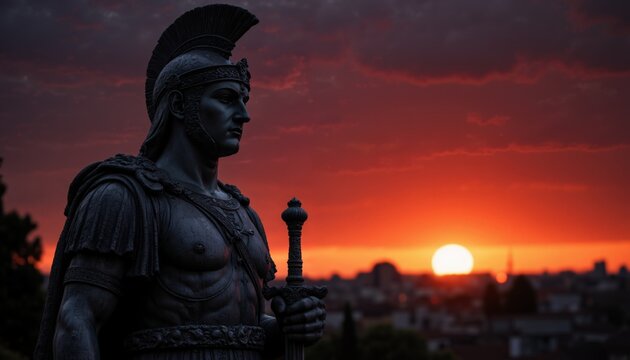 Stoic Greek And Roman Statues, Stoics And Stoicism, Philosophy, Motivational And Inspirational Themes With Copy Space