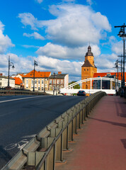 2024-04-21; view of the embankment Gorzow Wielkopolski, Poland
