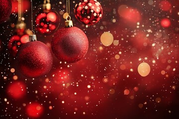 Obraz premium Christmas red background