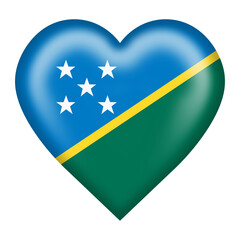 Solomon Islands flag heart button