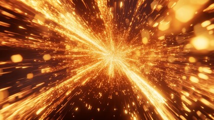 Fototapeta premium A captivating scene of luminous data flow with swirling rays and explosive elements, representing the excitement of hyper-speed travel, against a rich background, without people, without text, without