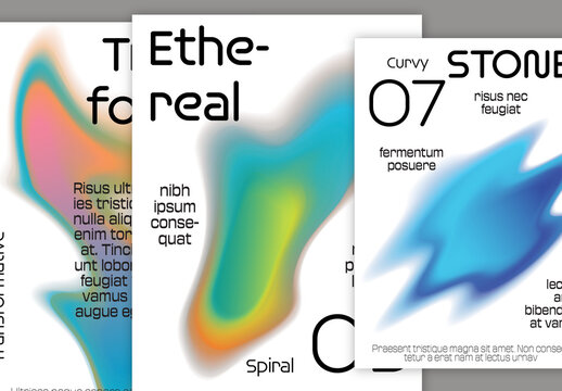 Flyer A4 Plasma Futuristic Glow Fluid Soft Gradient Shape