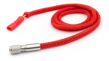 Red Rope Lanyard with Metal Clip and Connector for Keychains  ID Cards  and Accessories