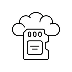 Cloud Card vector icon