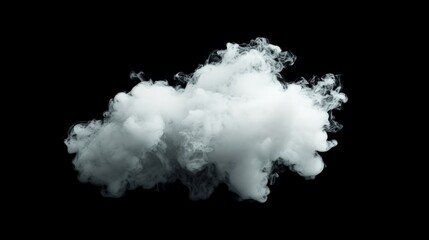 whtie sky, cloud in black backround