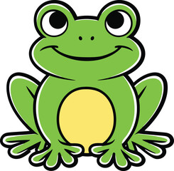 Frog Sitting and Looking Upward.eps
