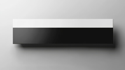 A white and black lower third banner bar designed for screen broadcasts, presented as a vector illustration for news overlay in video strips.



