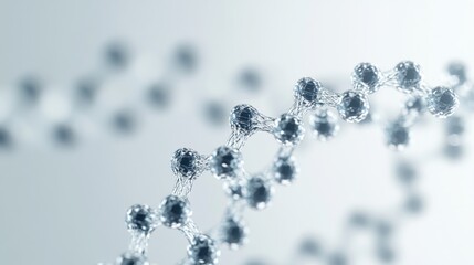 A detailed close-up of a nanoscale DNA origami structure, demonstrating programmable nanotechnology for molecular assembly, Nanotechnology style