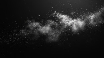 Fototapeta premium Dust effect, A cloud of white powder exploding in the center