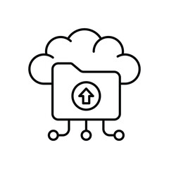 Cloud Uploading vector icon