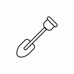 camping shovel icon sign vector