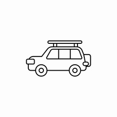 traveling car icon sign vector