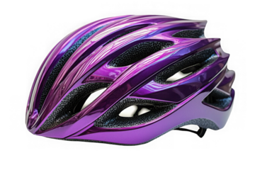 Purple Bicycle Helmet isolated on transparent background, png file, no background png file