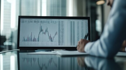 Analyzing Financial Data on a Computer Screen