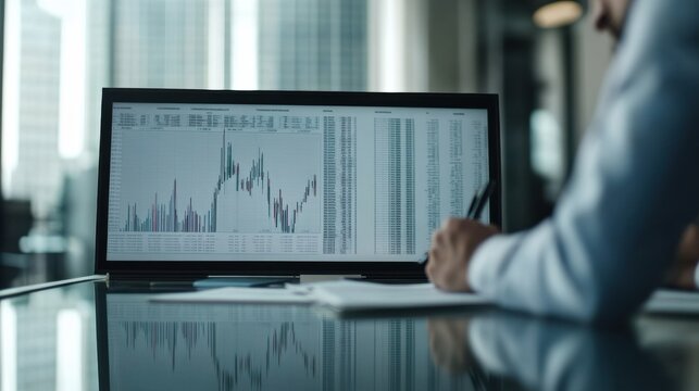 Analyzing Financial Data on a Computer Screen