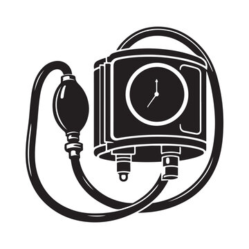 recommend clip art:  Blood Pressure Cuff Silhouette vector black color white background