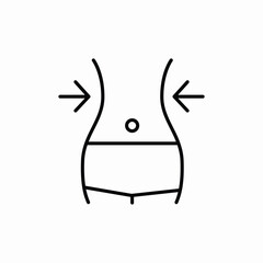 slim female body icon sign vector