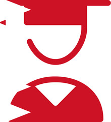 Bahrain flag on Male student icon