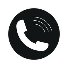 Cellphone icon white background isolated image