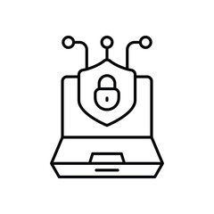 Laptop Security vector icon
