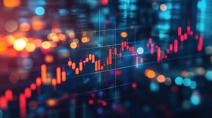 Obraz premium Abstract Stock Market Concept with Finance Elements