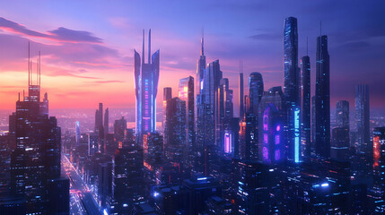 Obraz premium city skyline