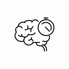 brain timing icon sign vector