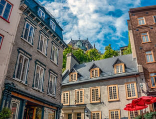 Petit Champlain district, basse ville, Quebec City, Quebec, Canada