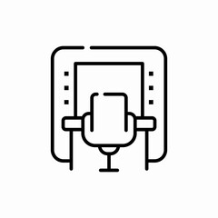 lamp chair icon sign vector