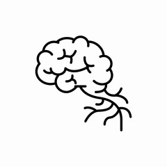 isolated brain icon sign vector