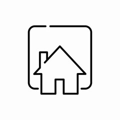 residence building icon sign vector