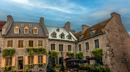 The beautiful Place Royale (Royal Square), Petit Champlain district, Quebec City, Quebec, Canada