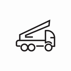 truck crane icon sign vector