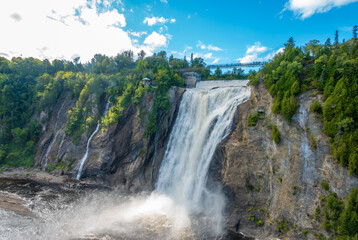 The main and secondary Montmorency Falls, Quebec City, Quebec, Canada