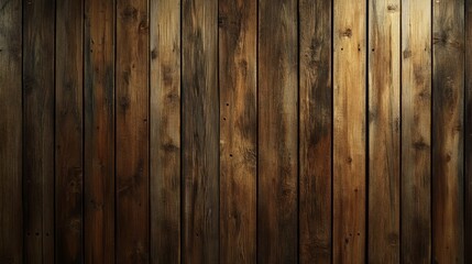 Fototapeta premium Wooden wall with deep grain, knots, and weathered surface
