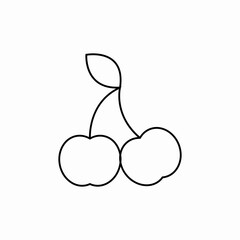 bunch of cherry icon sign vector